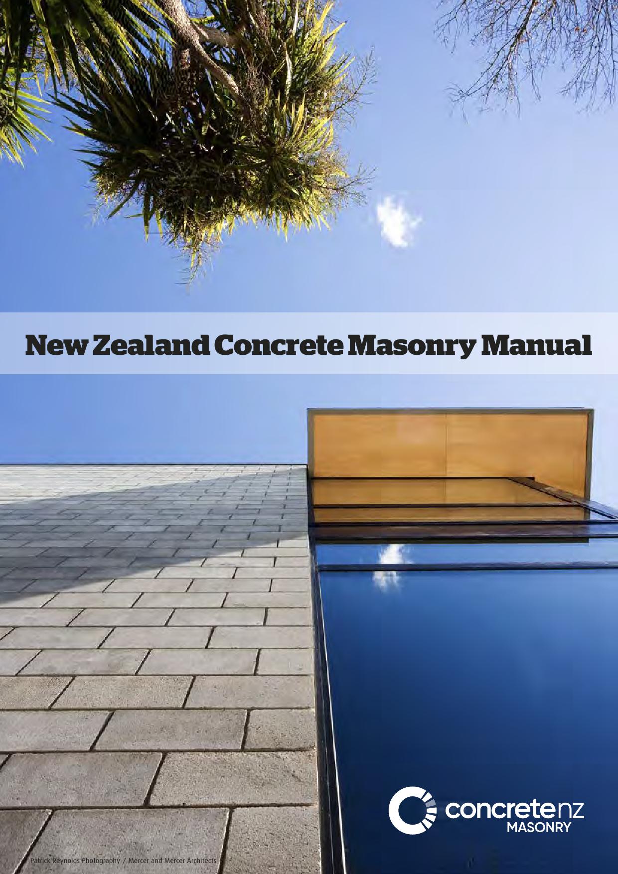 New Zealand Concrete Masonry Manual